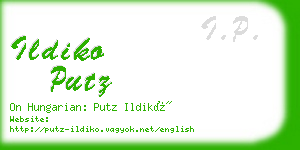 ildiko putz business card